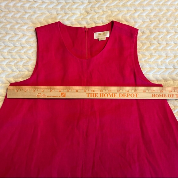 Maeve Anthropologie Pink Sleeveless A-Line Dress size small Linen - Picture 12 of 12